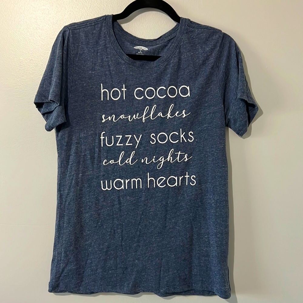 Cozy Words Tee Size Medium (8-10)
